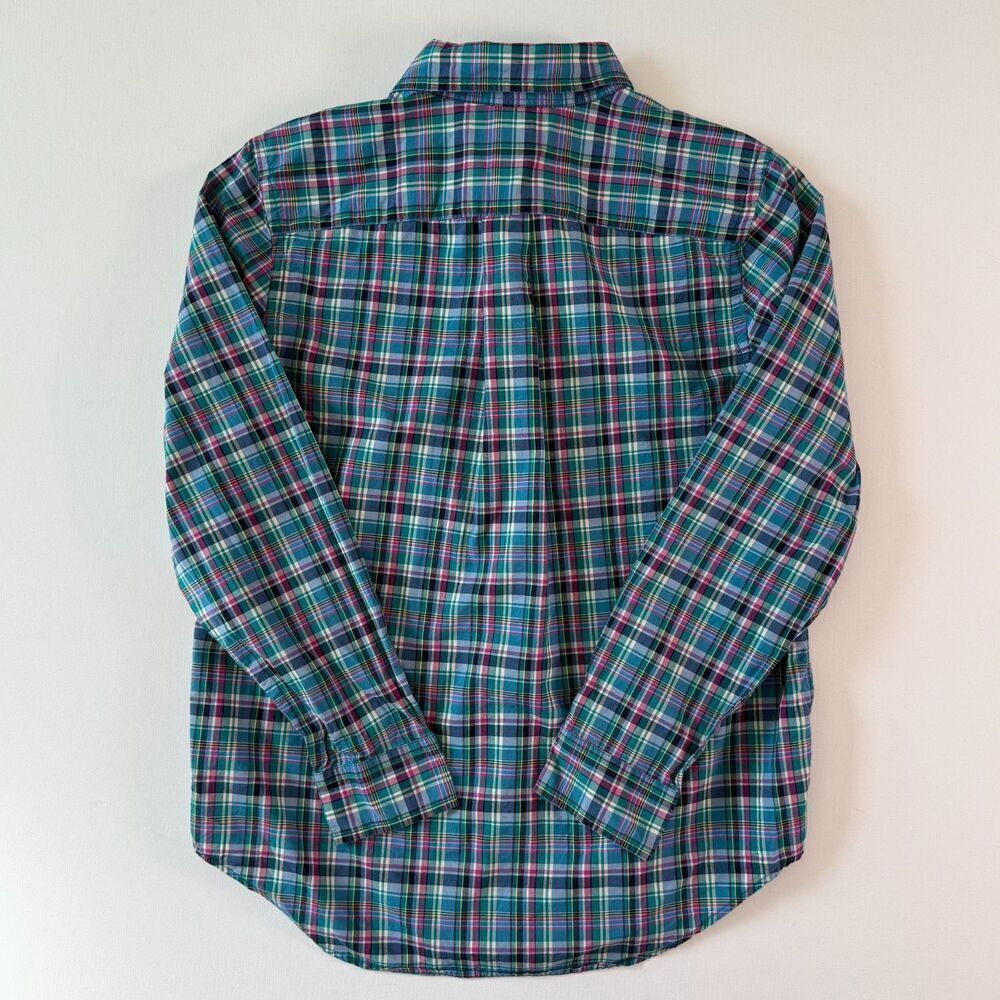 Ralph Lauren BOYS Long Sleeve Button Down Sz. L (14-16) Plaid Blue Pink Green - Picture 3 of 12